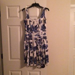 Ralph Lauren Blue and White Floral Dress
